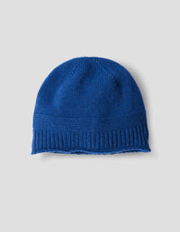 GARTER STITCH BEANIE | MERINO CASHMERE | COBALT