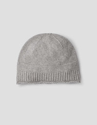 GARTER STITCH BEANIE | MERINO CASHMERE | PEBBLE