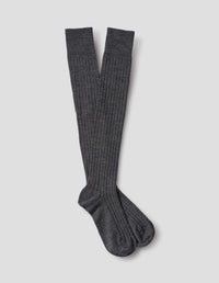 HIGH RIB SOCKS | FINE MERINO | CHARCOAL