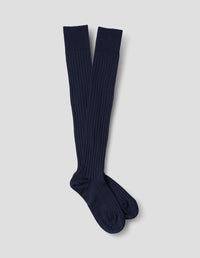 HIGH RIB SOCKS | FINE MERINO | NAVY