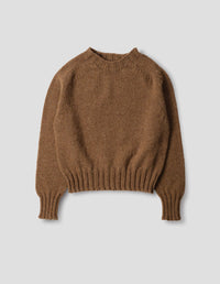 MHL. CHUNKY SEAMLESS CREW NECK | RUSTIC WOOL | CINNAMON