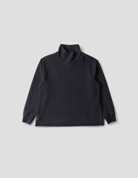MHL. HIGH NECK SWEATSHIRT | LIGHTWEIGHT LOOPBACK | MIDNIGHT