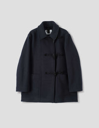 MHL. OFFSET DUFFLE COAT | DOUBLE WOOL MELTON | DARK NAVY