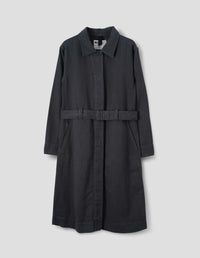 MHL. OVERALL DRESS | COTTON LINEN TWILL | NAVY