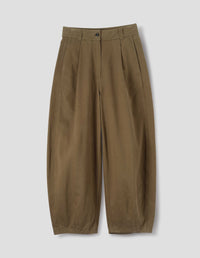 MHL. PARACHUTE TROUSERS | SOFT COTTON TWILL | KHAKI
