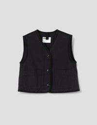 MHL. QUILTED LINER | SOFT COTTON TWILL | BLACK
