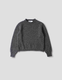 MHL. ROLLED EDGE JUMPER | SHETLAND WOOL | GREY