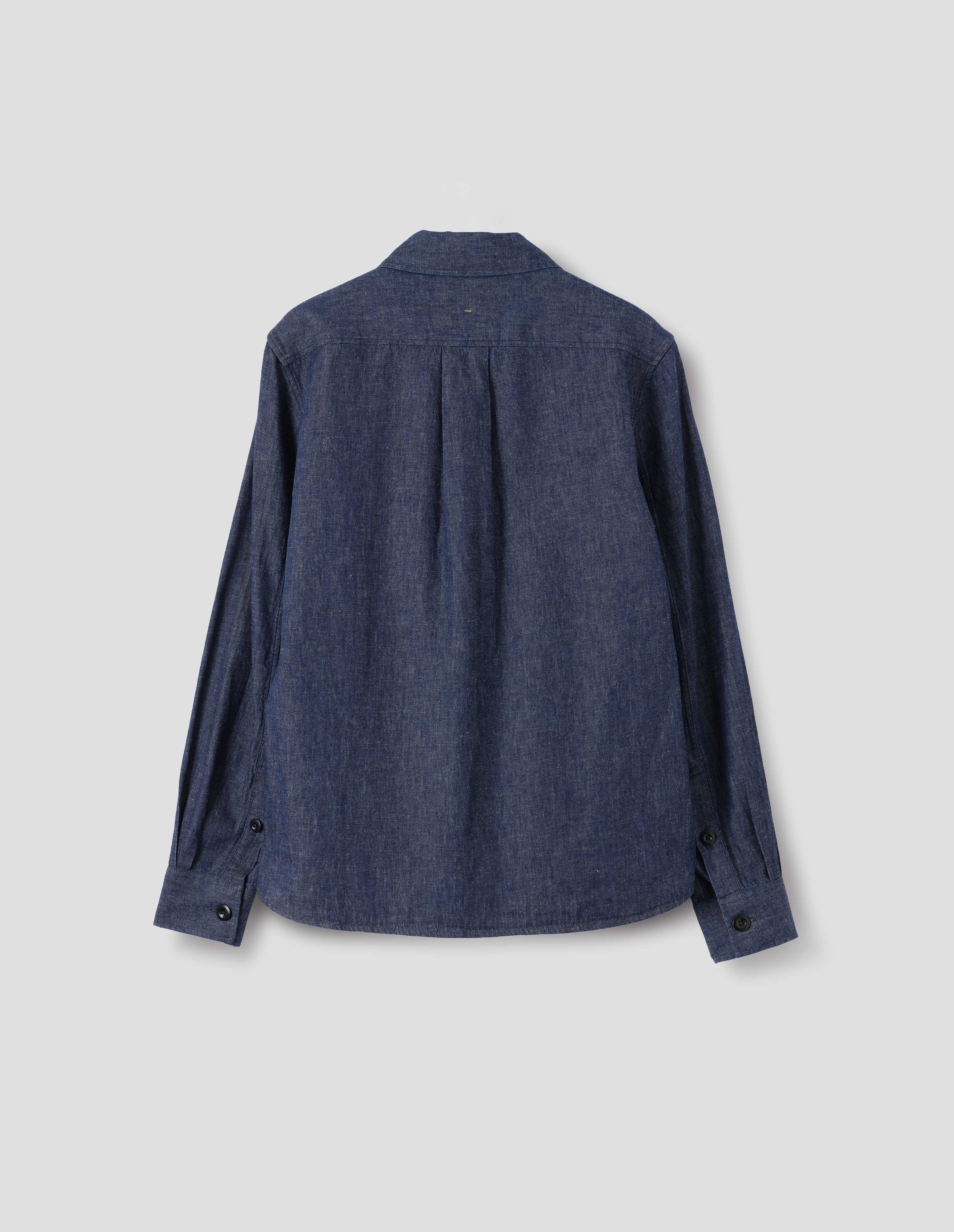 Indigo cotton linen denim Simple Shirt | MHL. by Margaret Howell