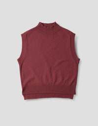 MHL. SPLIT HEM SLIPOVER | WOOL COTTON | BERRY