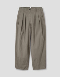 MHL. STITCH PLEAT TROUSERS | CRISP COTTON POPLIN | MOUSE