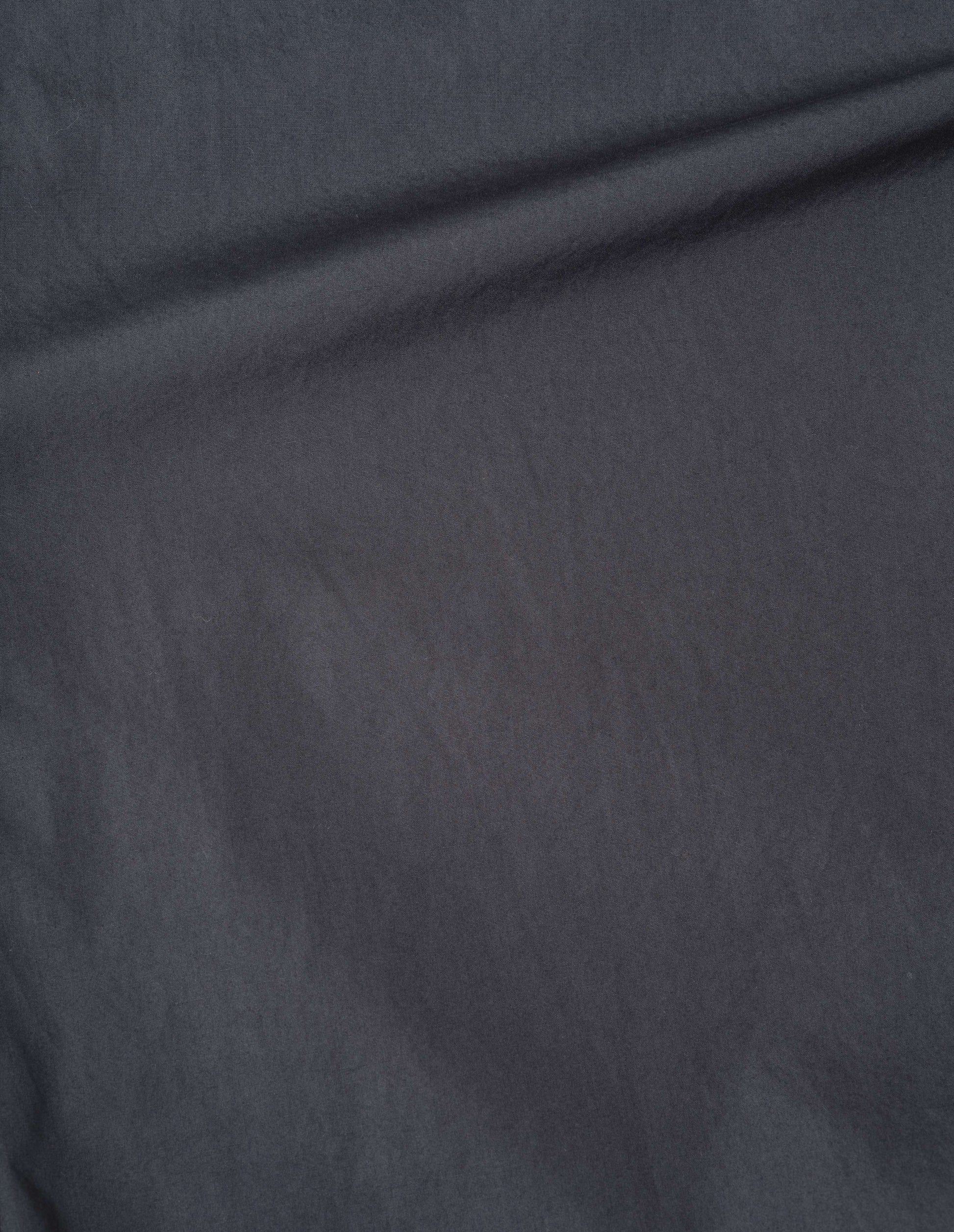 Dark grey compact cotton poplin swing shirt, fabric swatch.
