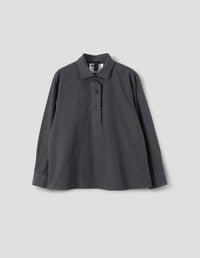 MHL. SWING SHIRT | COMPACT COTTON POPLIN | ASPHALT