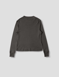 MHL. THERMAL T SHIRT | WOOL JERSEY | GRAPHITE