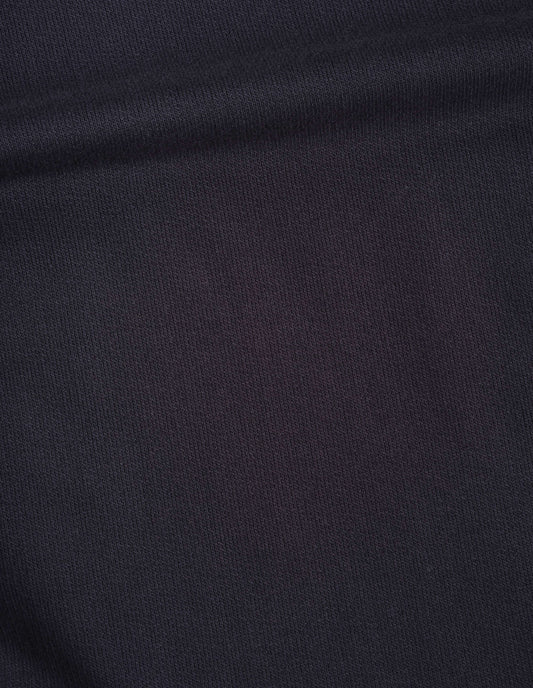Dark navy lightweight jogger style trousers, fabric swatch.
