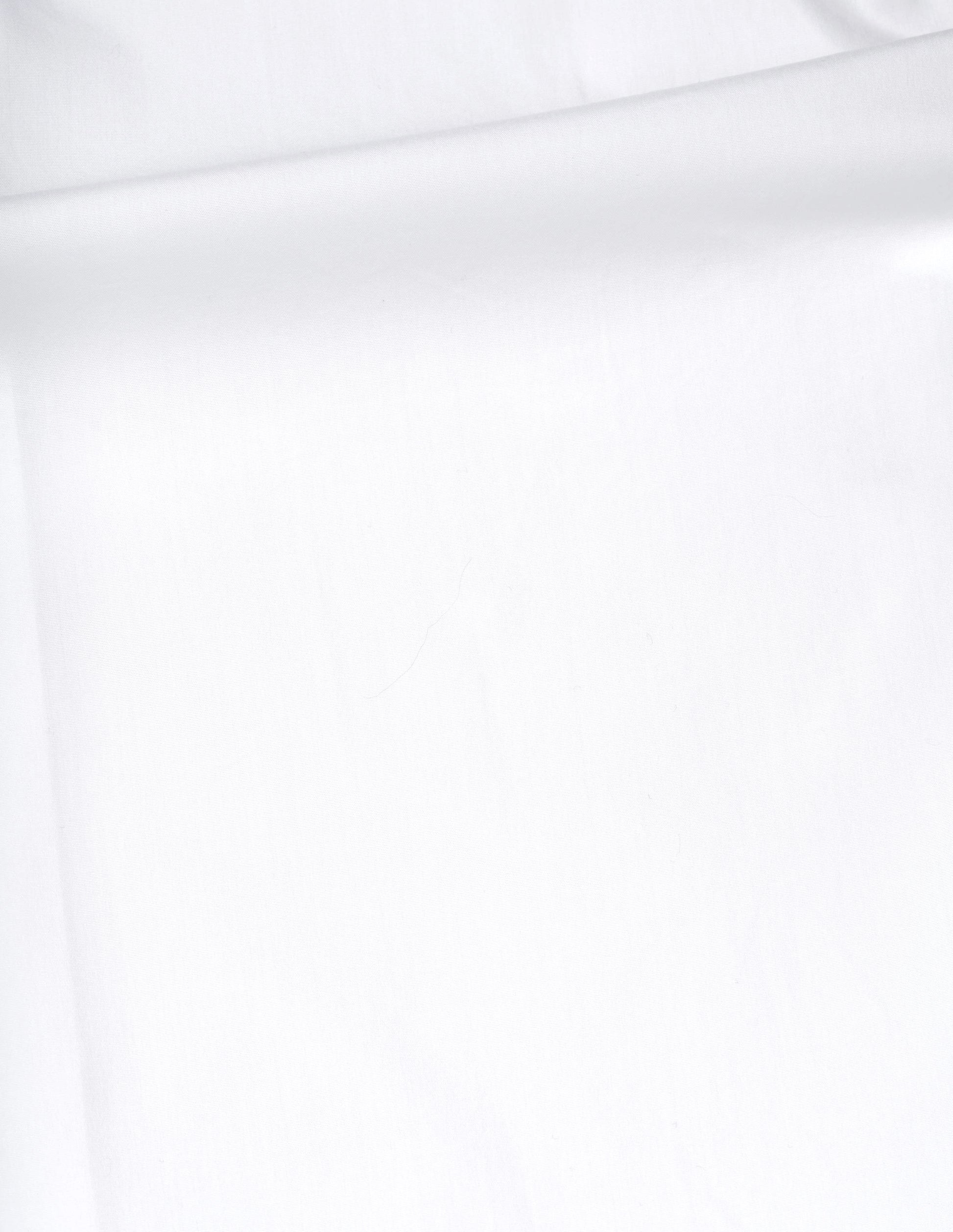 White plain poplin shirt fabric swatch. 