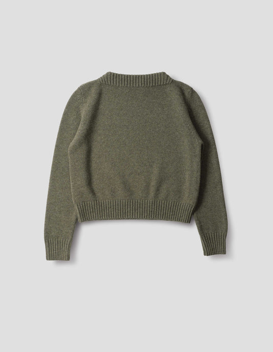 SQUARE NECK GUERNSEY | MERINO CASHMERE | KHAKI