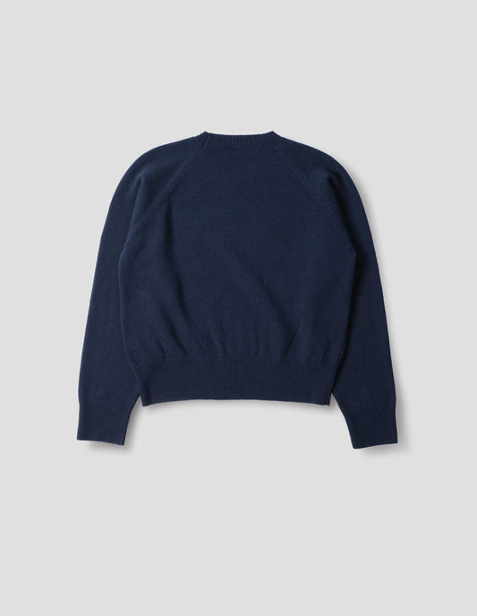 TEXTURED ARGYLE JUMPER | MERINO CASHMERE | NAVY