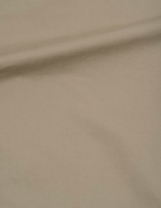 Beige compact cotton linen skirt fabric swatch.