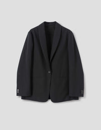 TUXEDO JACKET | DRY WOOL PLAINWEAVE | BLACK