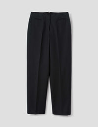 TUXEDO TROUSERS | DRY WOOL PLAINWEAVE | BLACK
