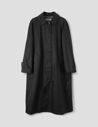 WOOL LINED RAGLAN MAC | SHOWERPROOF COTTON DRILL | BLACK