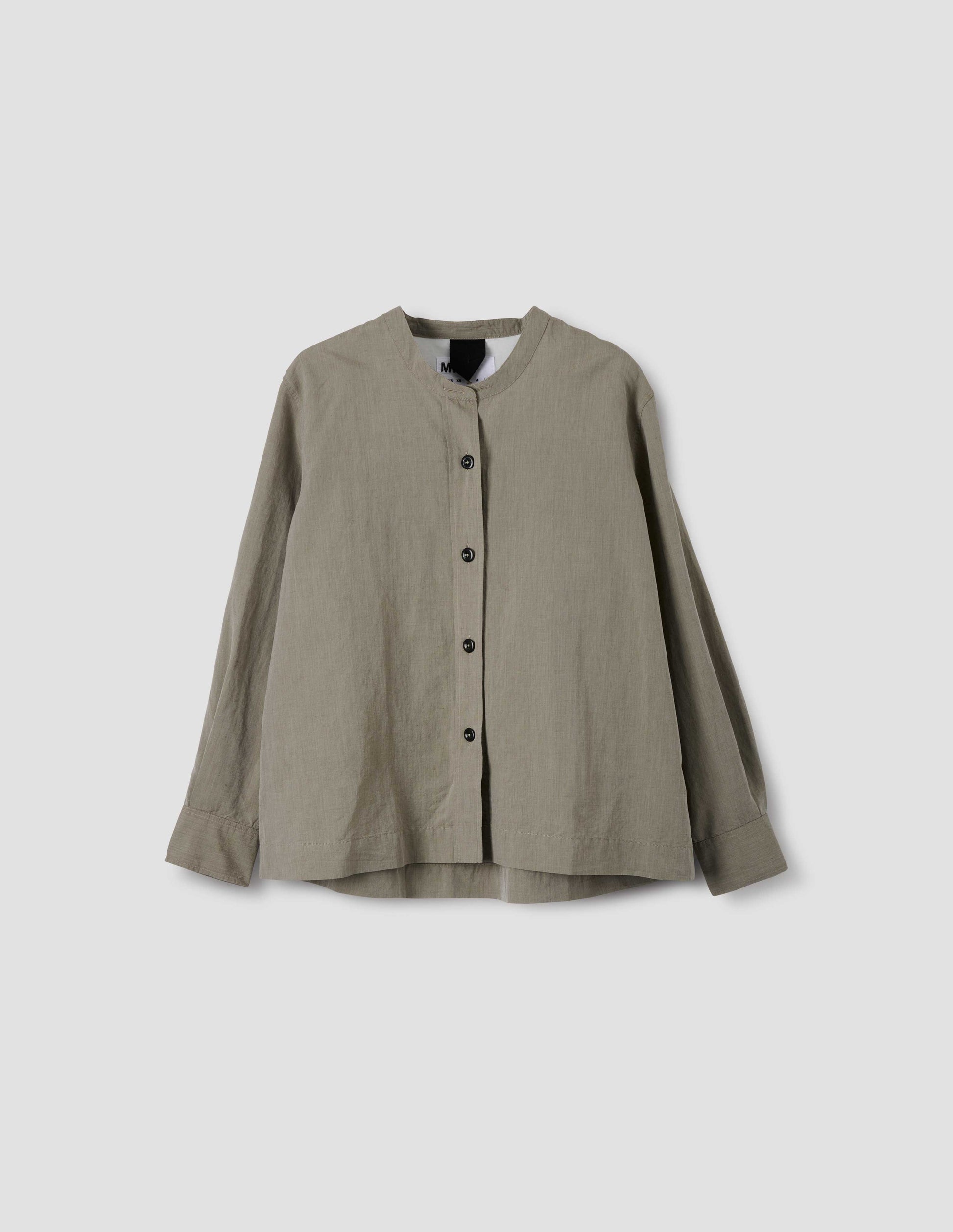 Faded khaki cotton linen shirt | MHL. by Margaret Howell