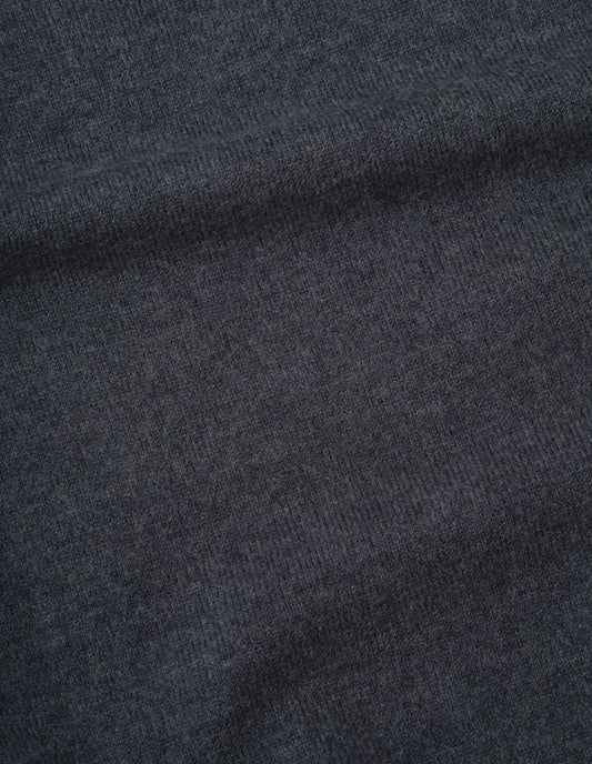 Grey knitted slipover felted wool fabric swatch.
