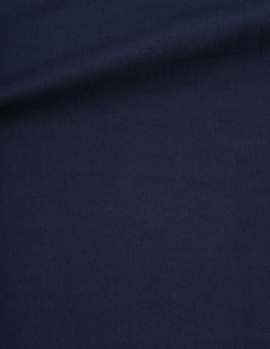 Navy blue proofed cotton nylon fabric swatch.