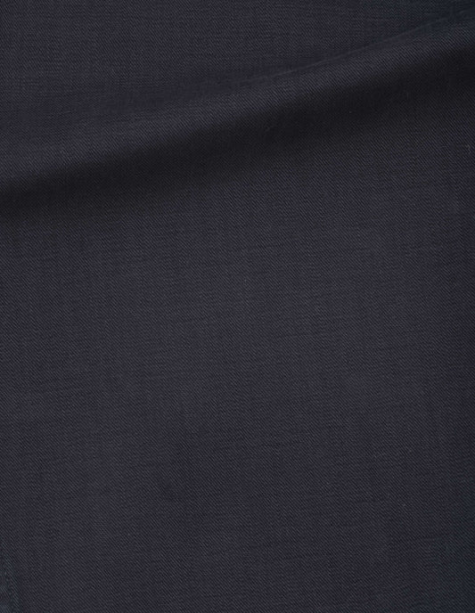 Dark blue trousers indigo twill fabric swatch.