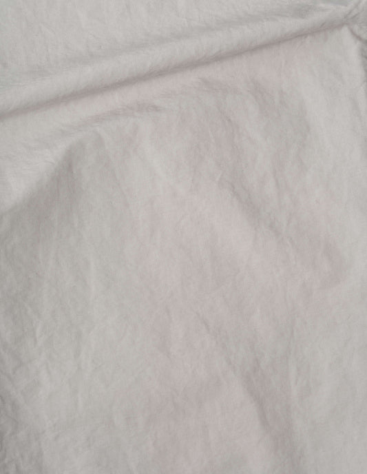 Light grey trousers dry cotton linen fabric swatch. 
