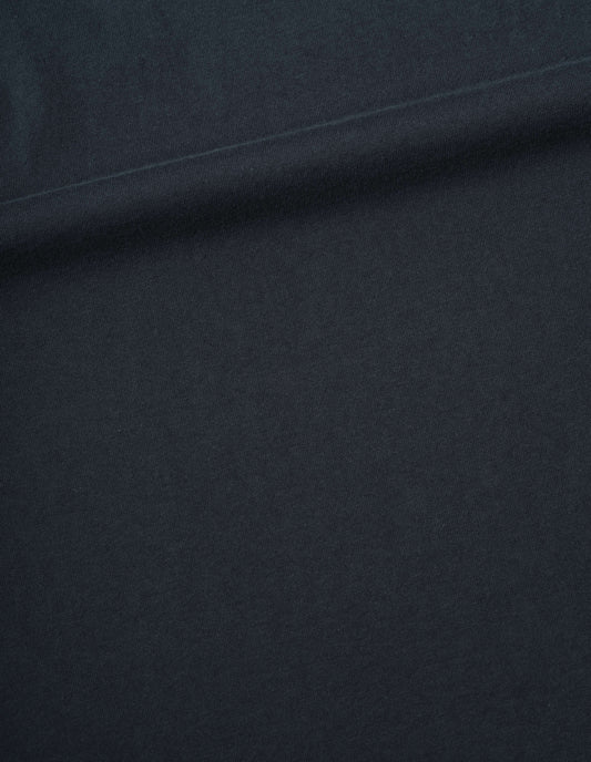 Dark blue t-shirt lightweight dry jersey fabric swatch.