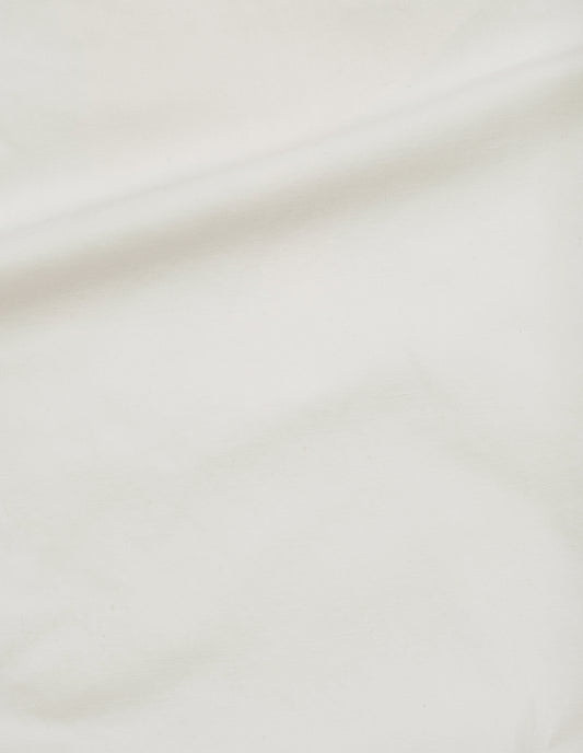 White shorts cotton linen plainweave fabric swatch.