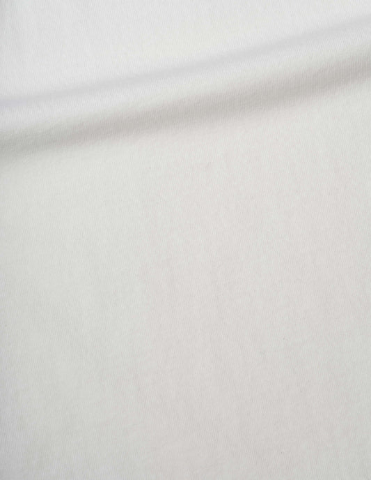 White vest heavy cotton jersey fabric swatch. 