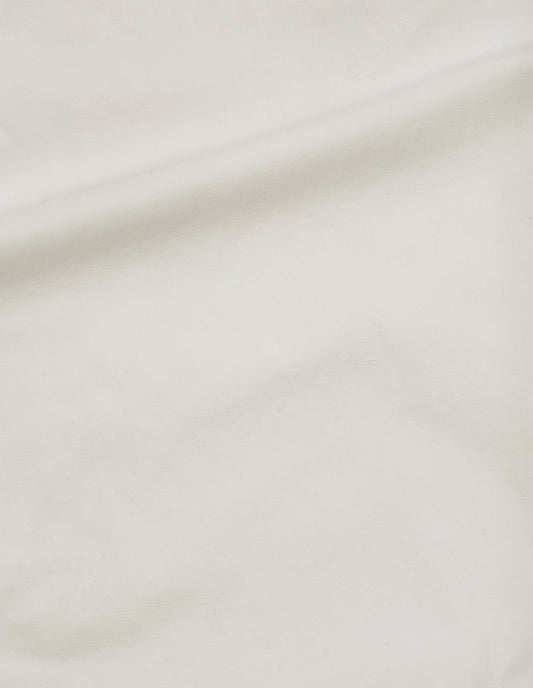 White trousers cotton linen plainweave fabric swatch.
