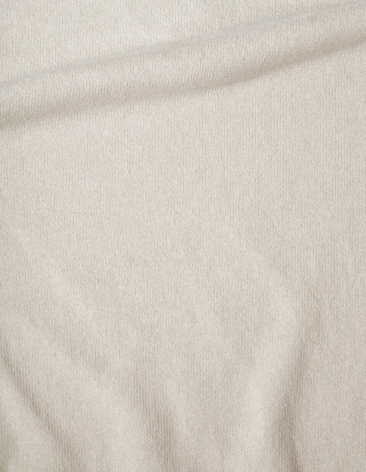 MHL. TIPPED V NECK T SHIRT | HEMP COTTON | CHALK