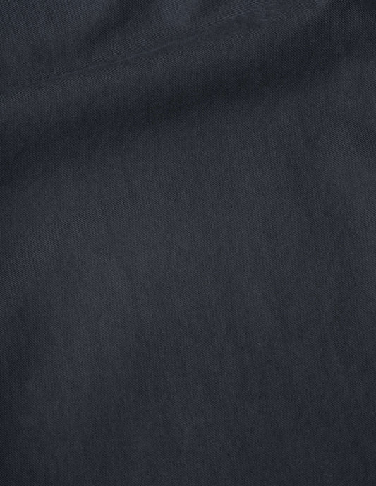 Dark blue skirt irregular cotton drill fabric swatch.