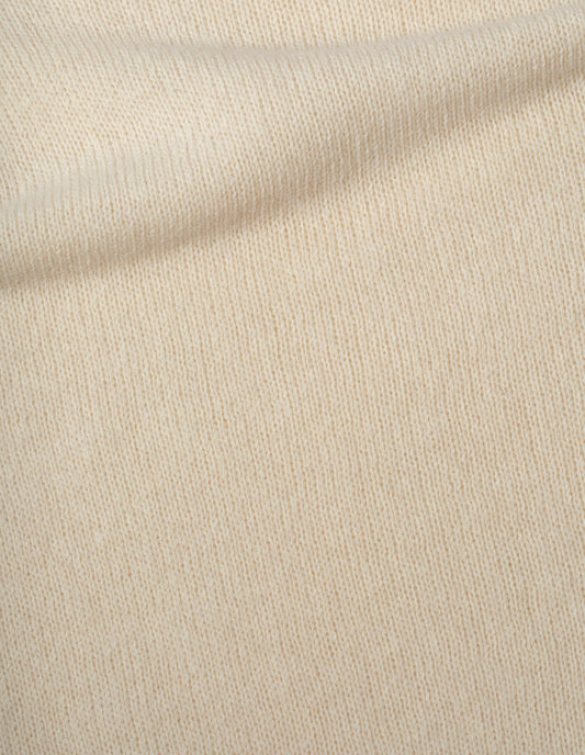 Beige jumper alpaca yak fabric swatch.