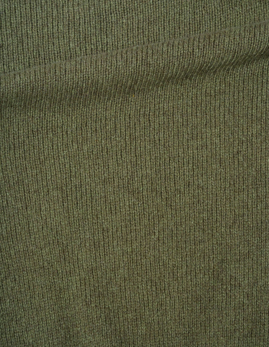 Green jumper alpaca yak fabric swatch.