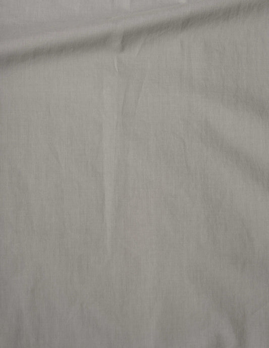 Grey collarless shirt washed cotton, fabric swatch