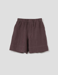 BOXER SHORTS | SOFT LINEN | MAHOGANY