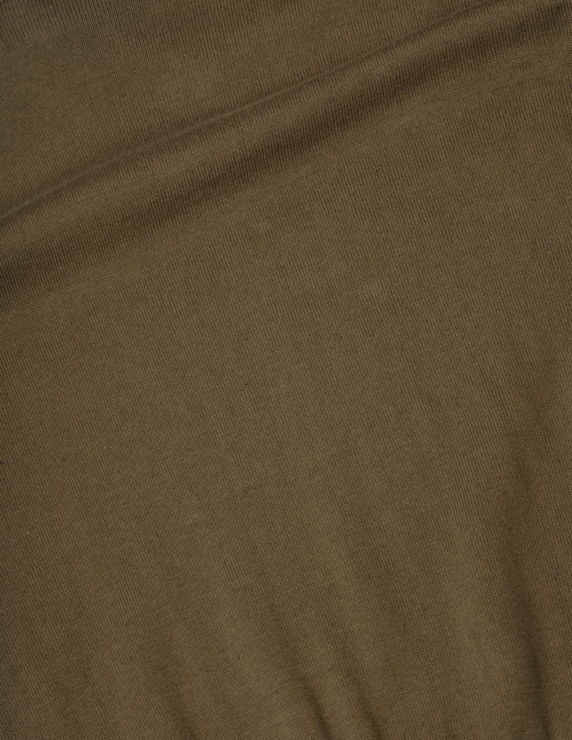 Green fine linen cotton knitted t-shirt  fabric swatch.