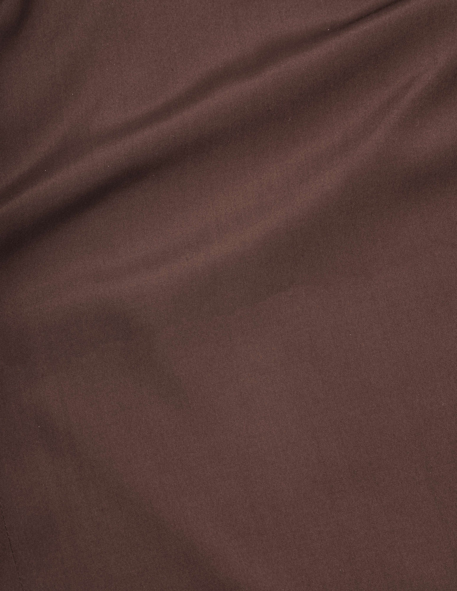 Brown matt silk full skirt, fabric swatch. 