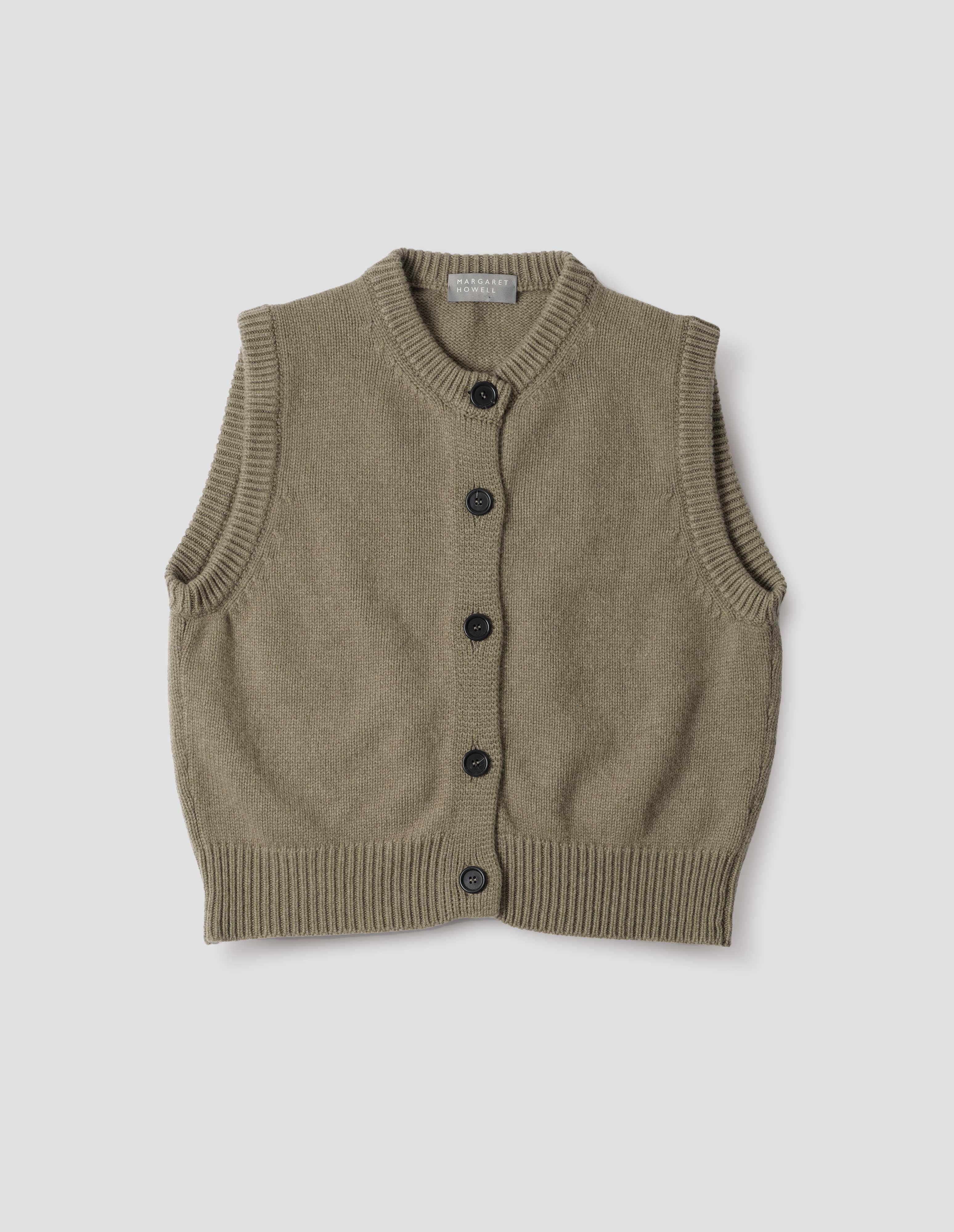 トップス MHL. MARGARET HOWELL Zip Pocket Gilet/L MHL by Margaret Howell Men's' Zip Pocket Gilet in Brown | LN-CC®