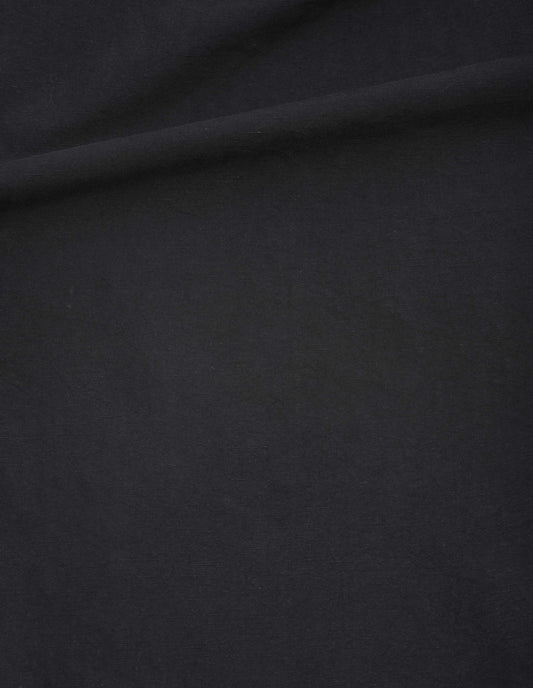 Black dry cotton linen trousers, fabric swatch. 