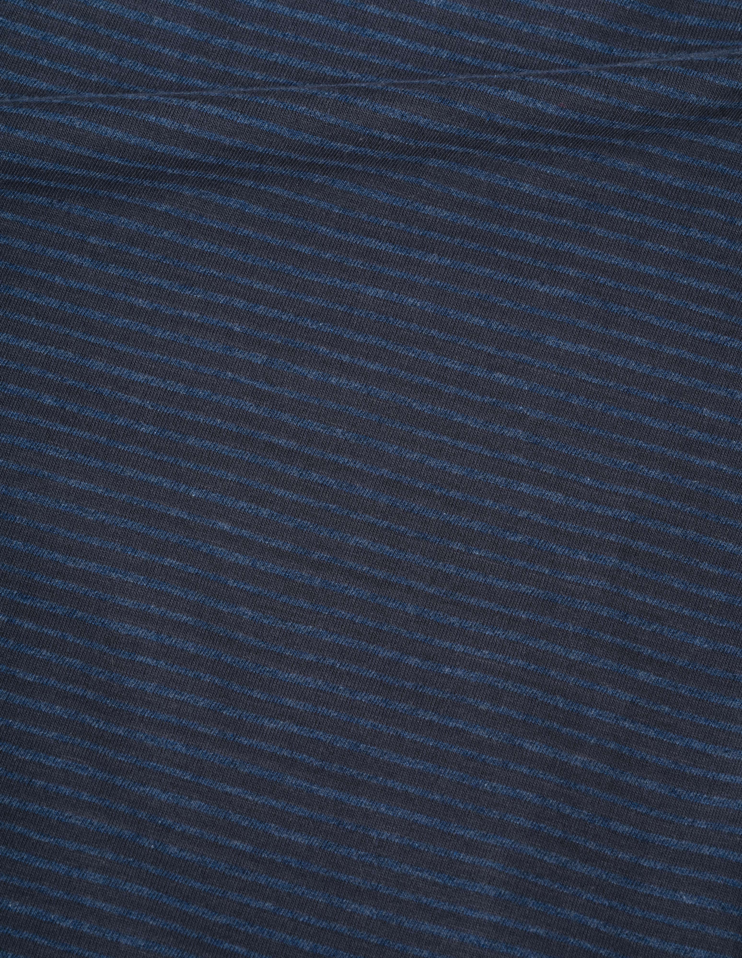 Indigo ink stripe cotton jersey Boxy Polo | MHL. by Margaret Howell