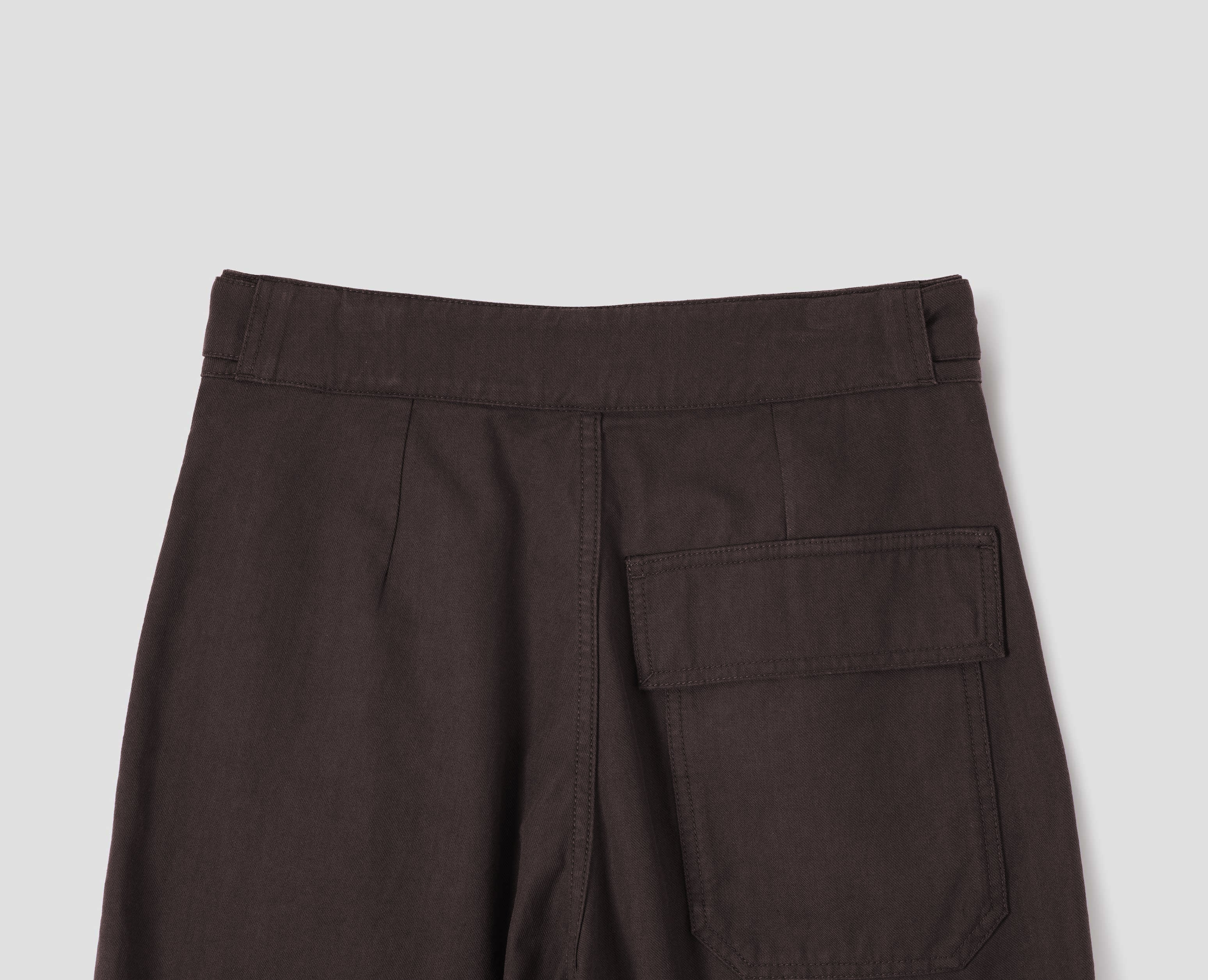 Mahogany cotton drill Button Belt Trousers | MHL. by Margaret Howell