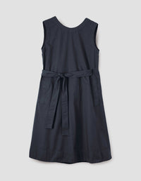 MHL. CROSS BACK APRON DRESS | COARSE YARN COTTON | INK