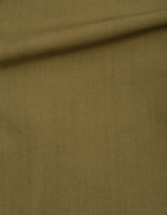 Green coarse yarn cotton sleeveless dress, fabric swatch.