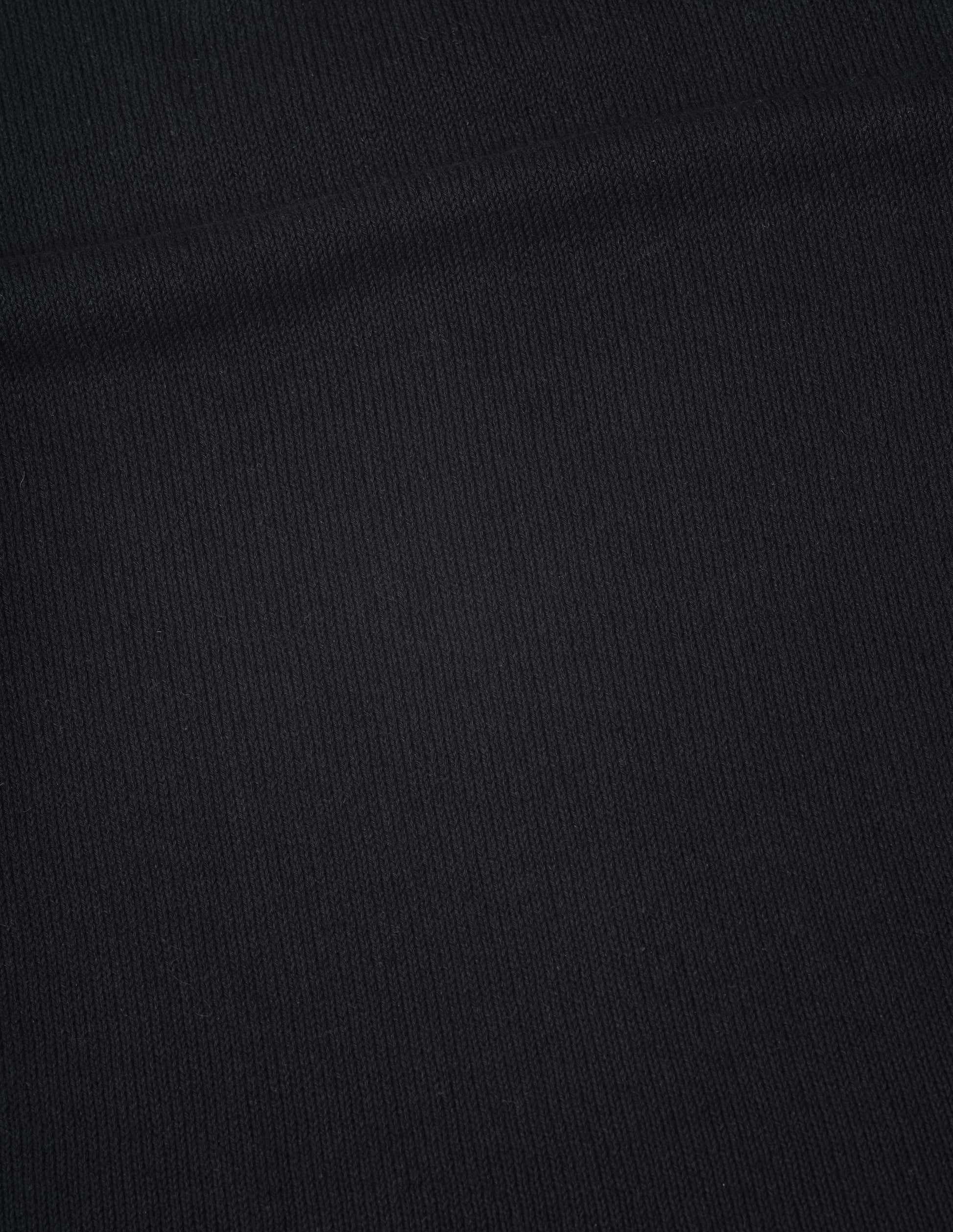 Black cotton linen knitted tank top fabric swatch.