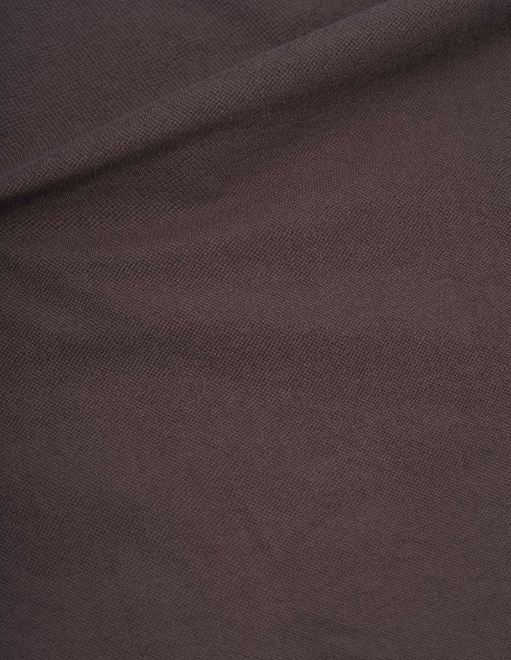 Brown cotton canvas shirting skirt, fabric swatch.